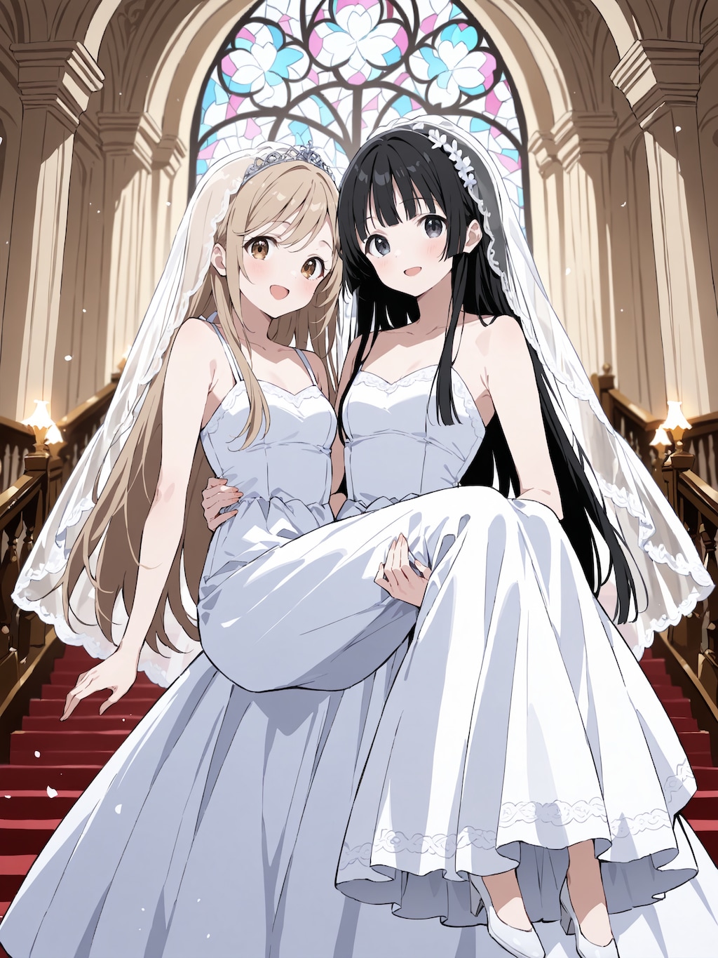 お姫様抱っこ with ウエディングドレス