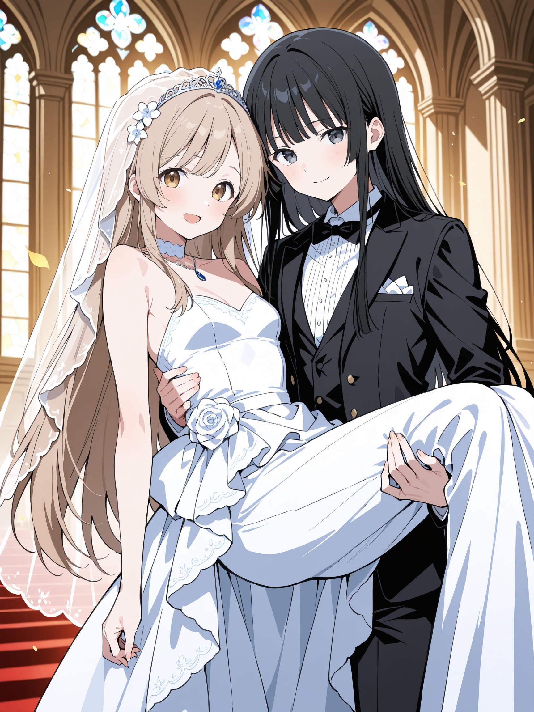 お姫様抱っこ with ウエディングドレス