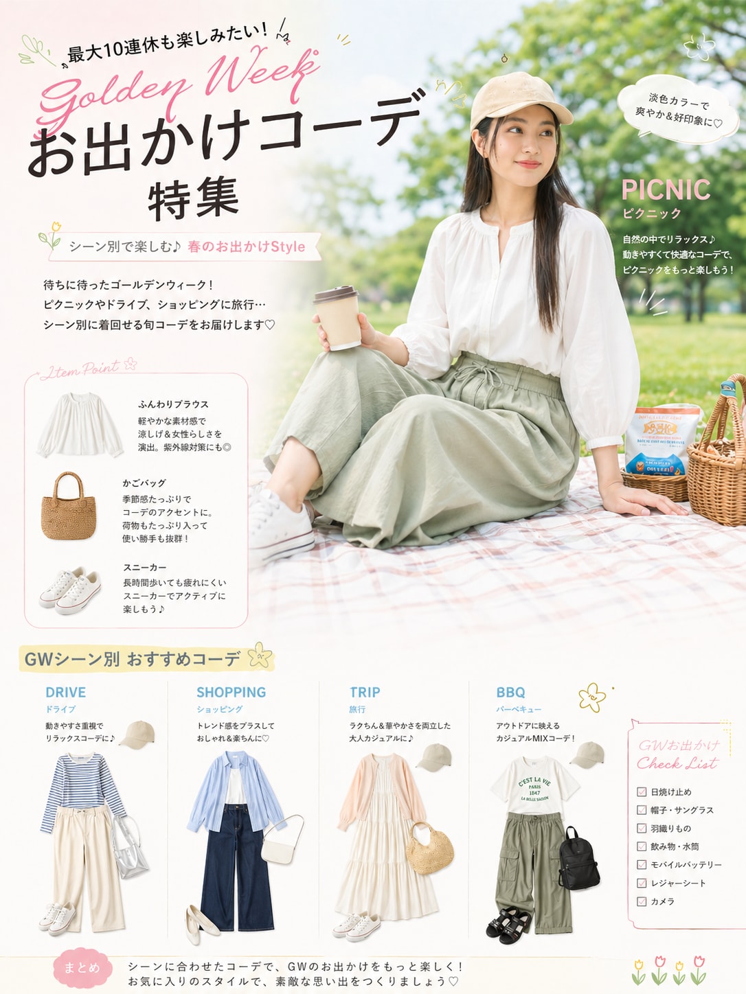 GWお出かけコーデ