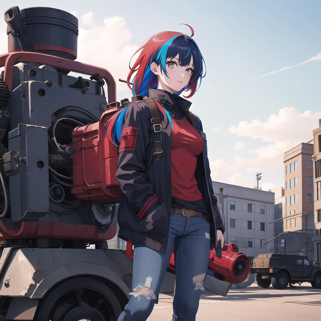 メカと女性