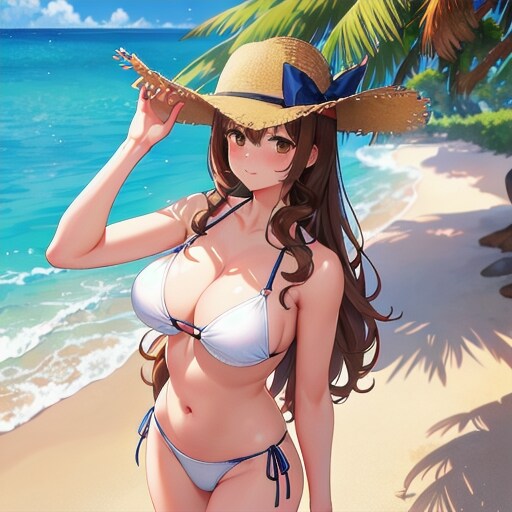 浜辺の巨乳ちゃん
