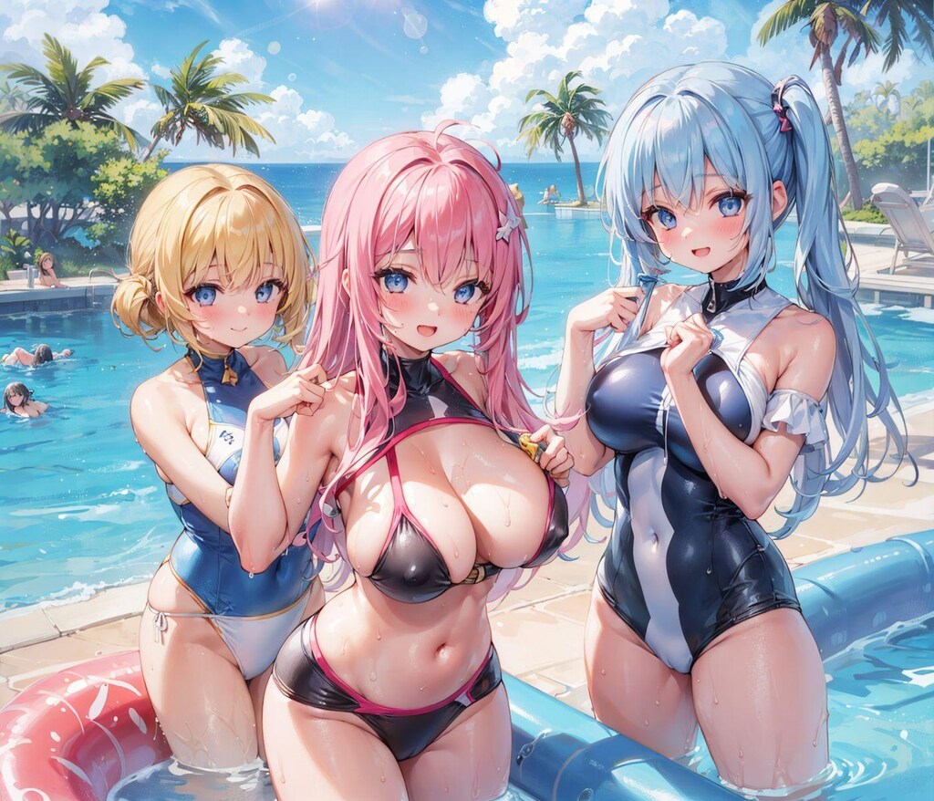 皆でレジャープール💕