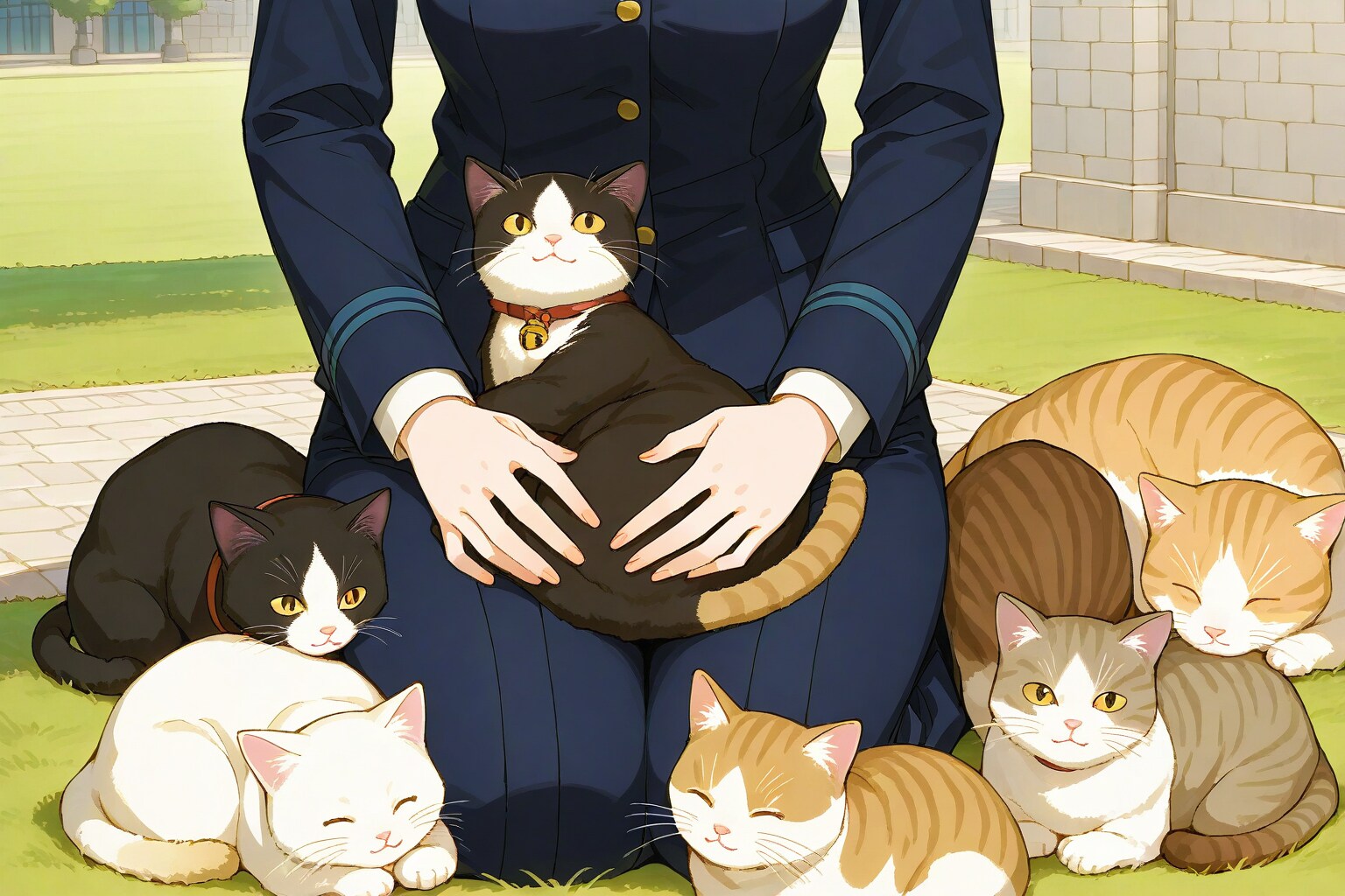 順番待ちの猫たち | の人気AIイラスト・グラビア