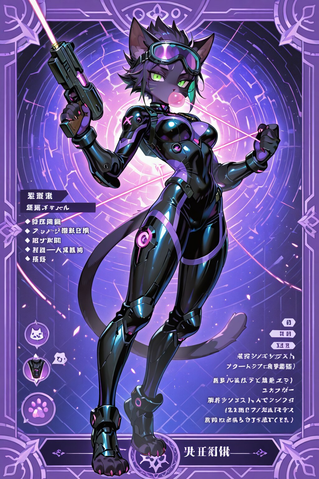 ゲーム攻略本のキャラ紹介「猫アサシン」