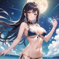 【ミニ写真集】巨乳で非常にエッなメイドさんと海水浴 2枚目