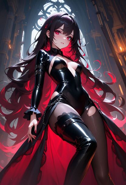 黒ドレスバンパイア
