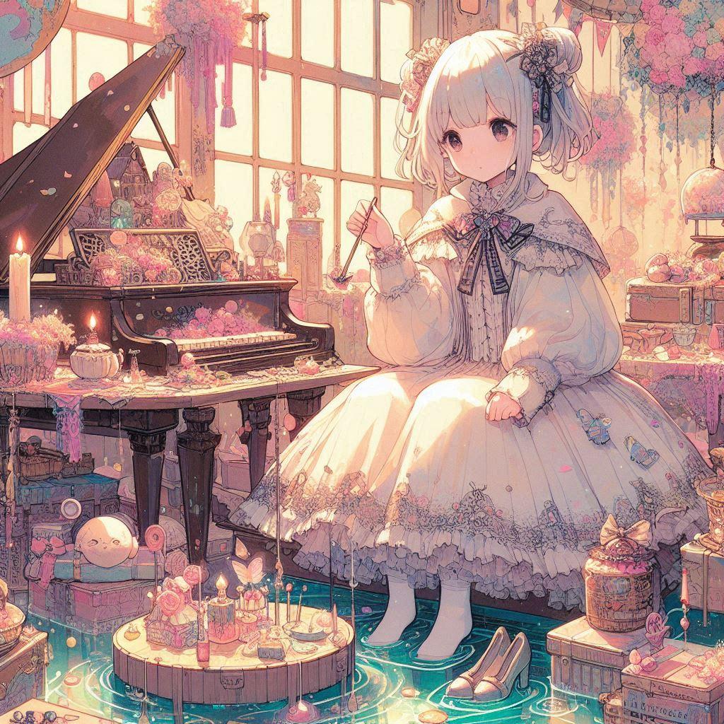 白髪の可愛い女の子【269】 | の人気AIイラスト・グラビア