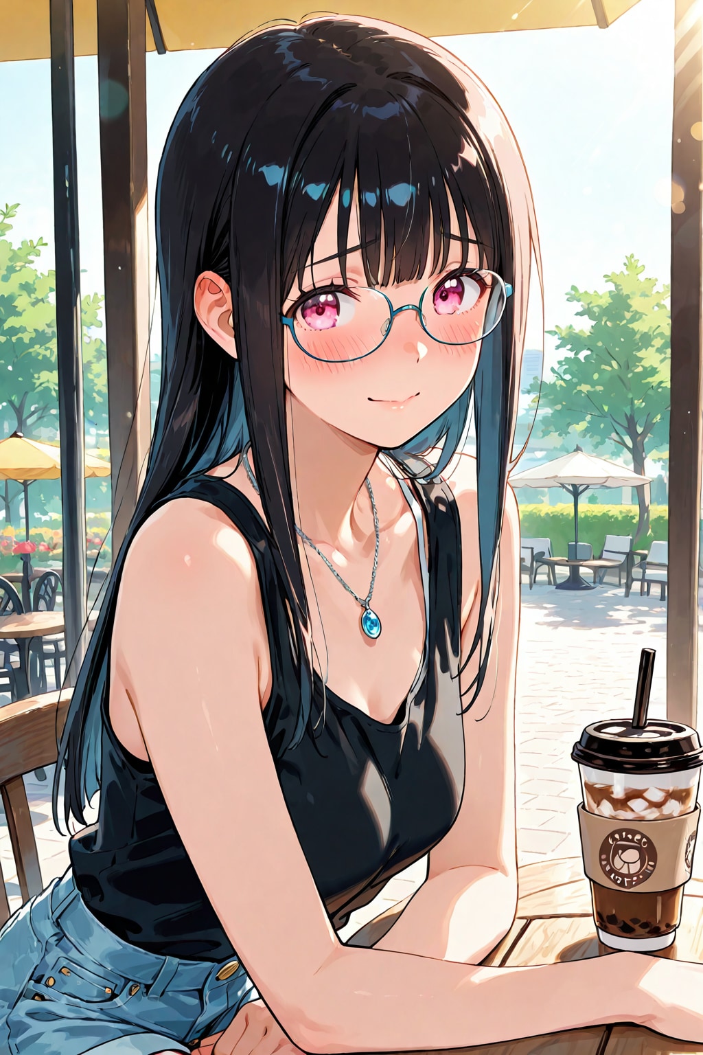 夏のカフェテラス
