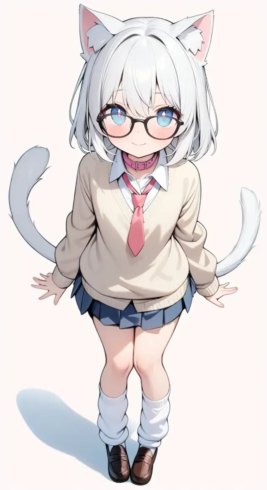 雑にシロに衣装を着せる