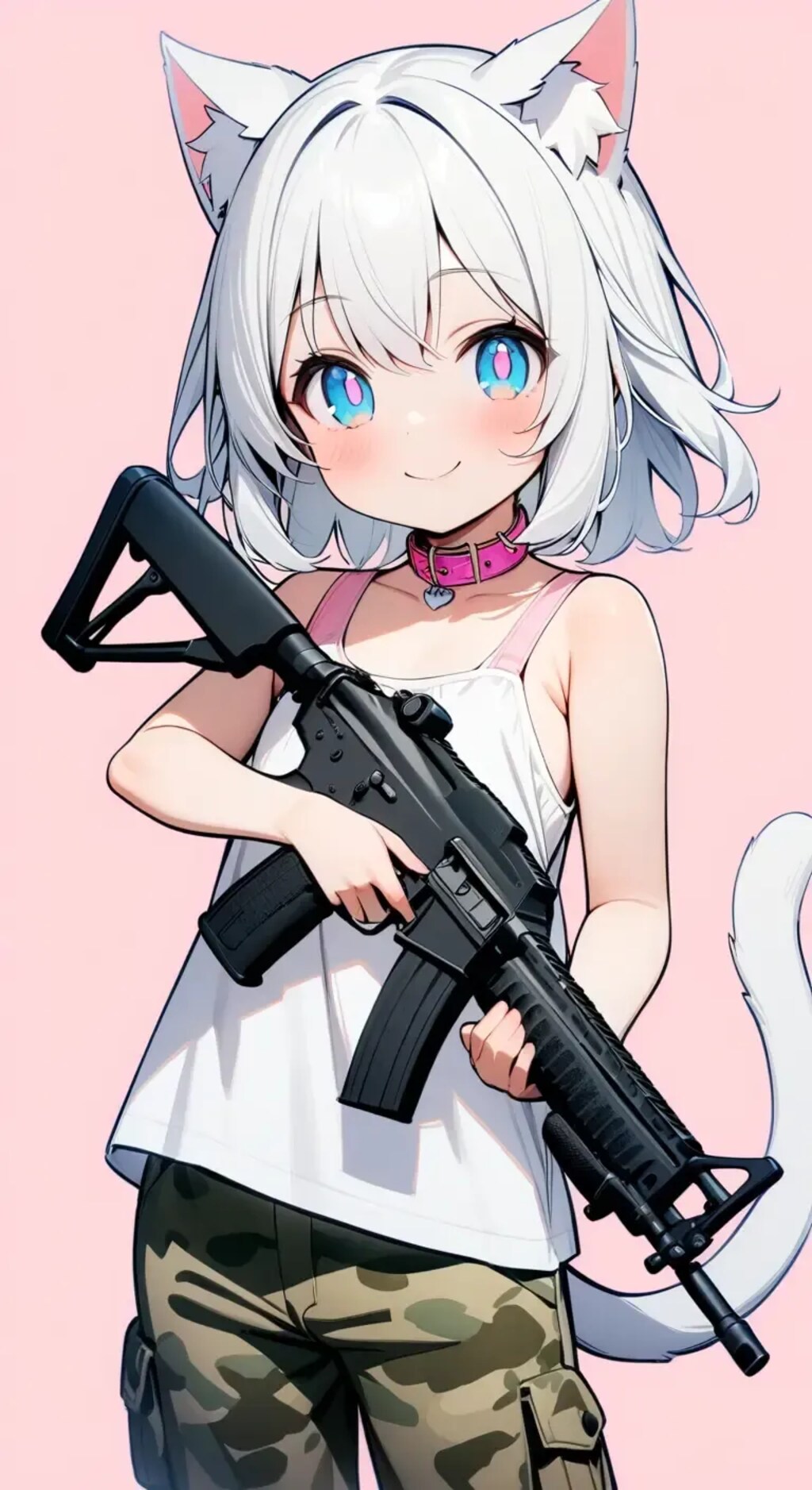 雑にシロに衣装を着せる