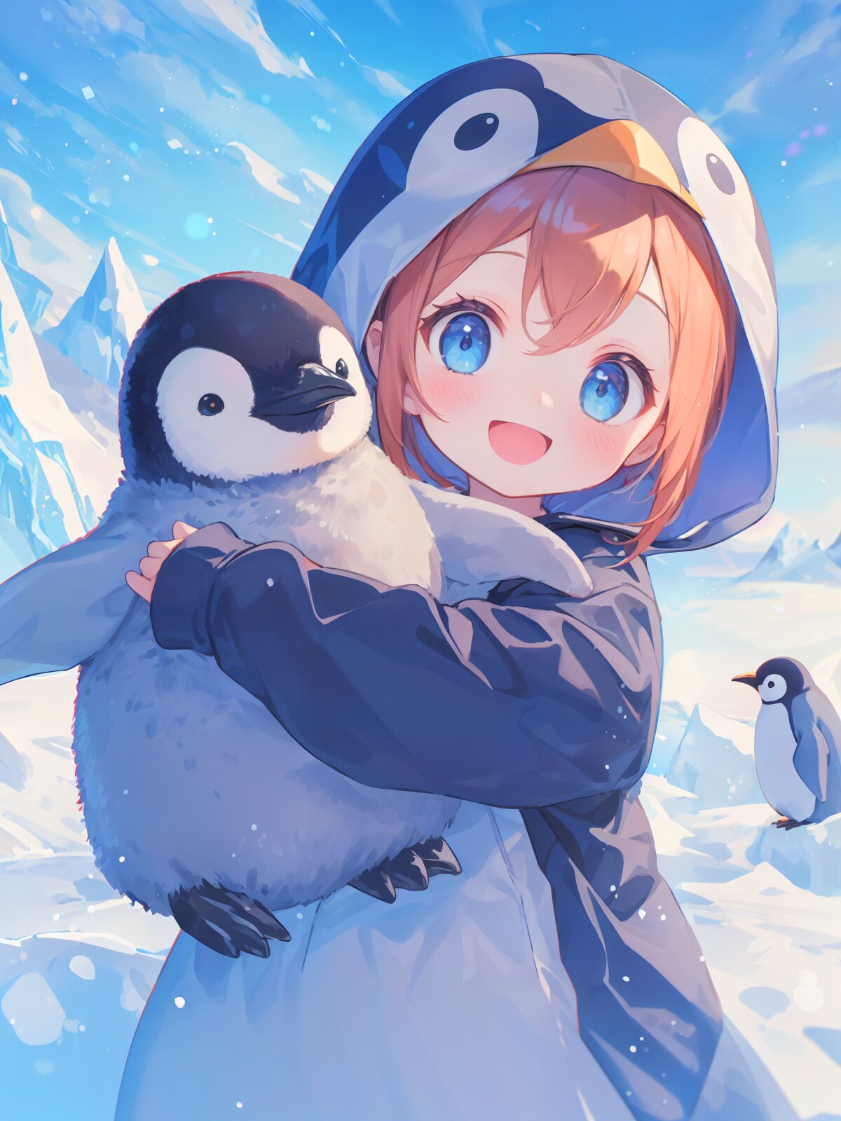 ペンギンきぐるみ with 子ペンギン