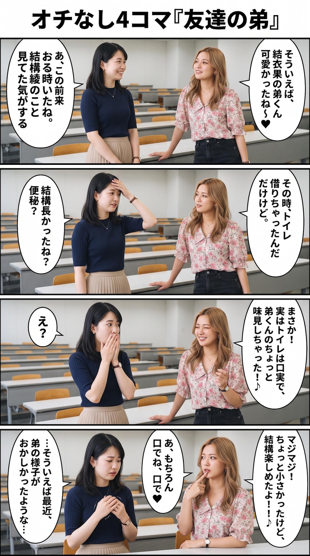 『オチなし4コマ「友達の弟」』