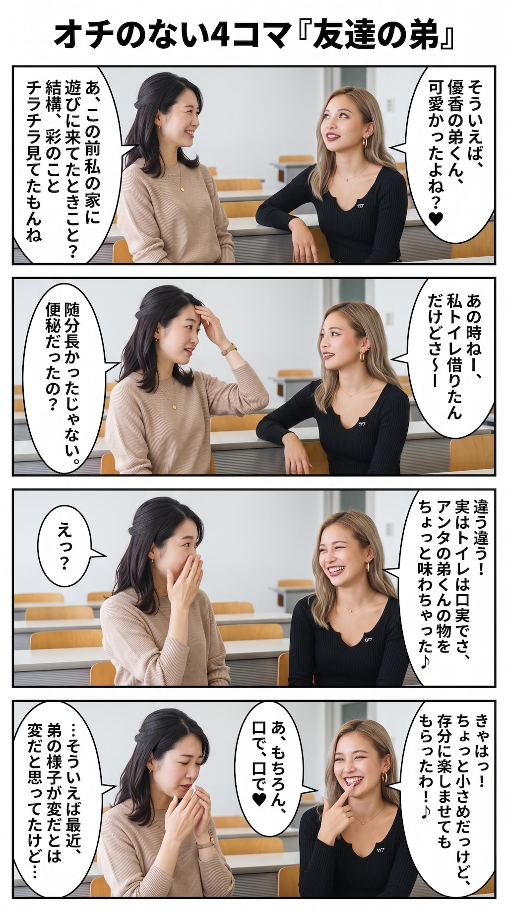 『オチなし4コマ「友達の弟」』
