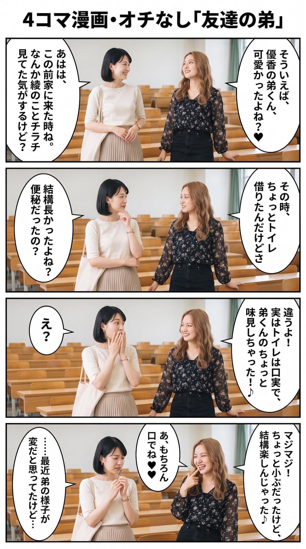 『オチなし4コマ「友達の弟」』