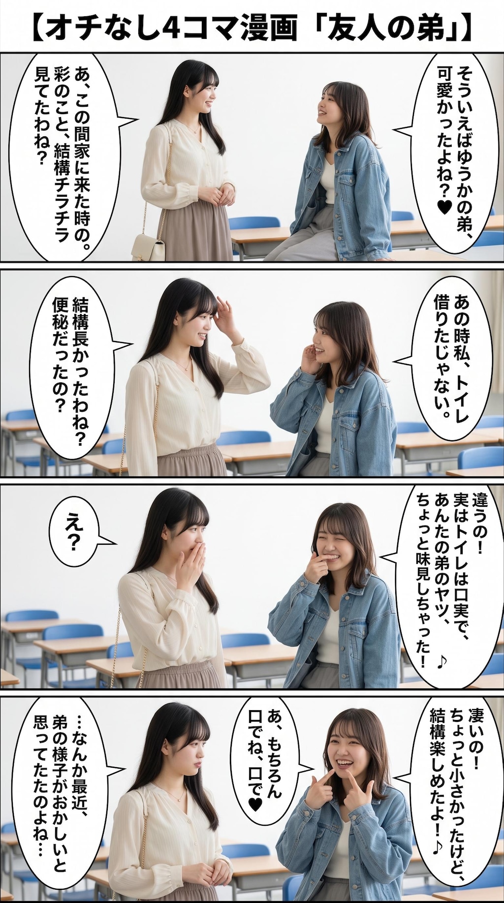 『オチなし4コマ「友達の弟」』