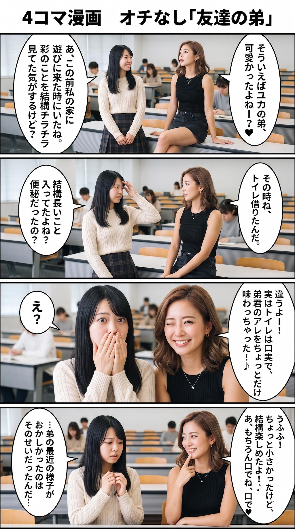『オチなし4コマ「友達の弟」』