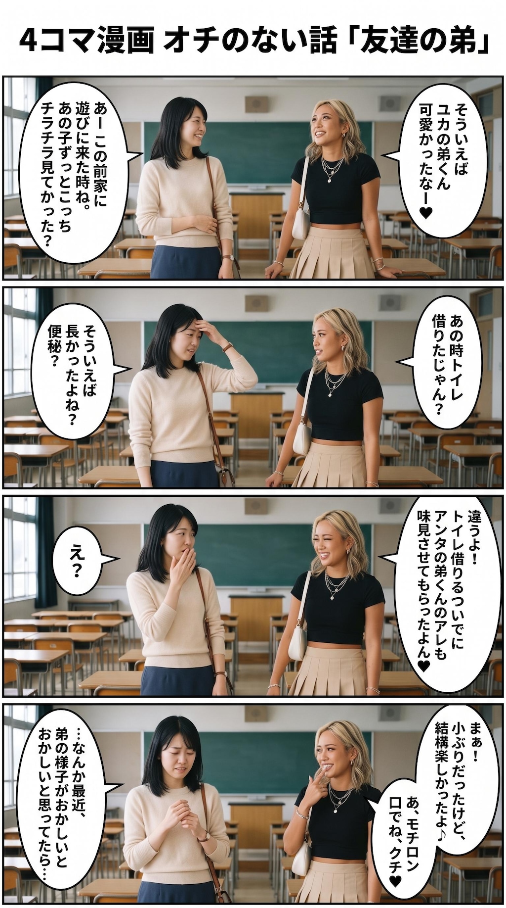 『オチなし4コマ「友達の弟」』
