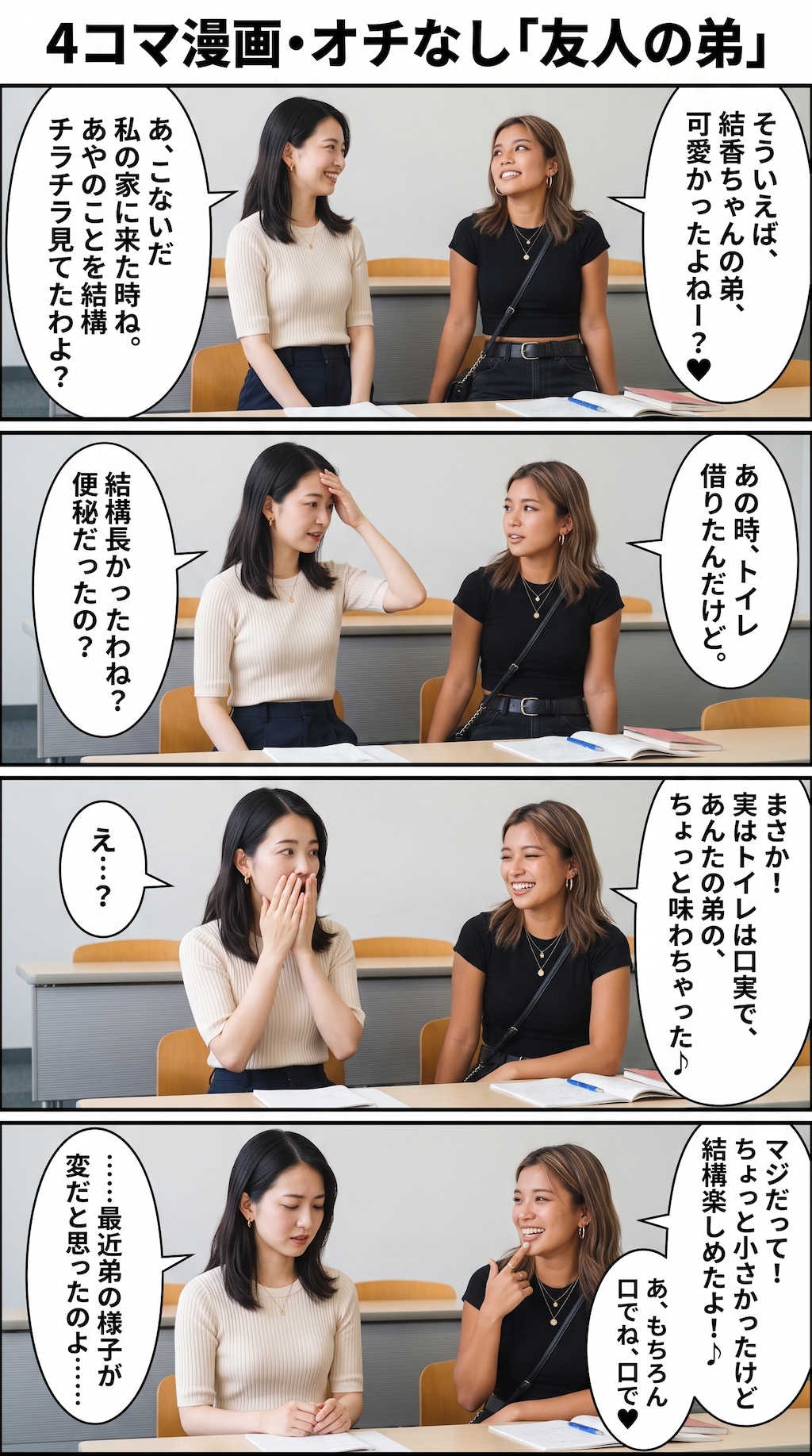 『オチなし4コマ「友達の弟」』