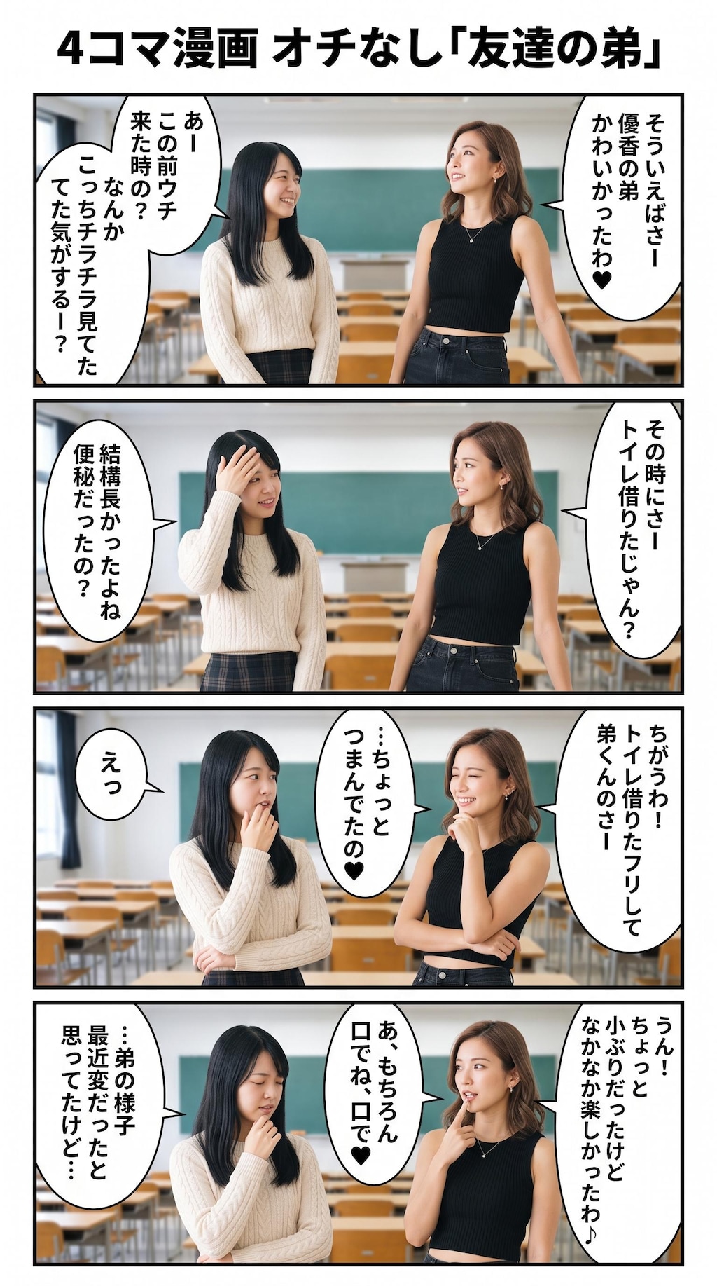 『オチなし4コマ「友達の弟」』