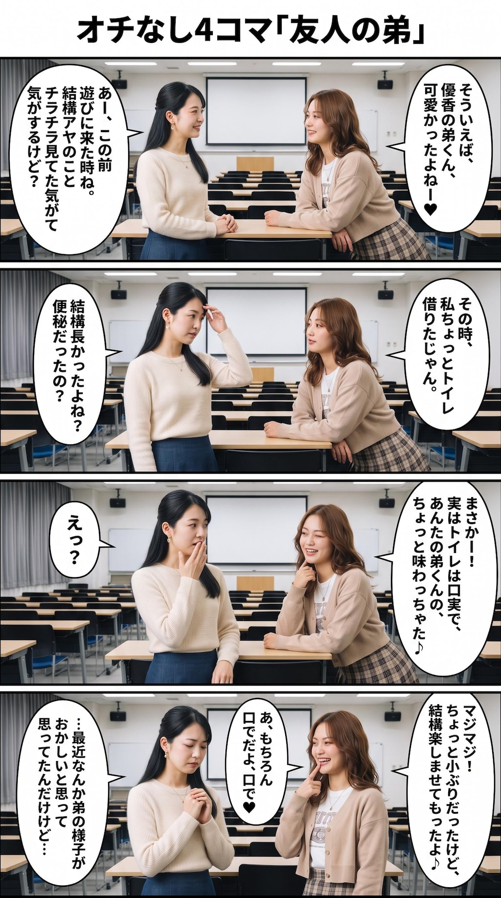 『オチなし4コマ「友達の弟」』