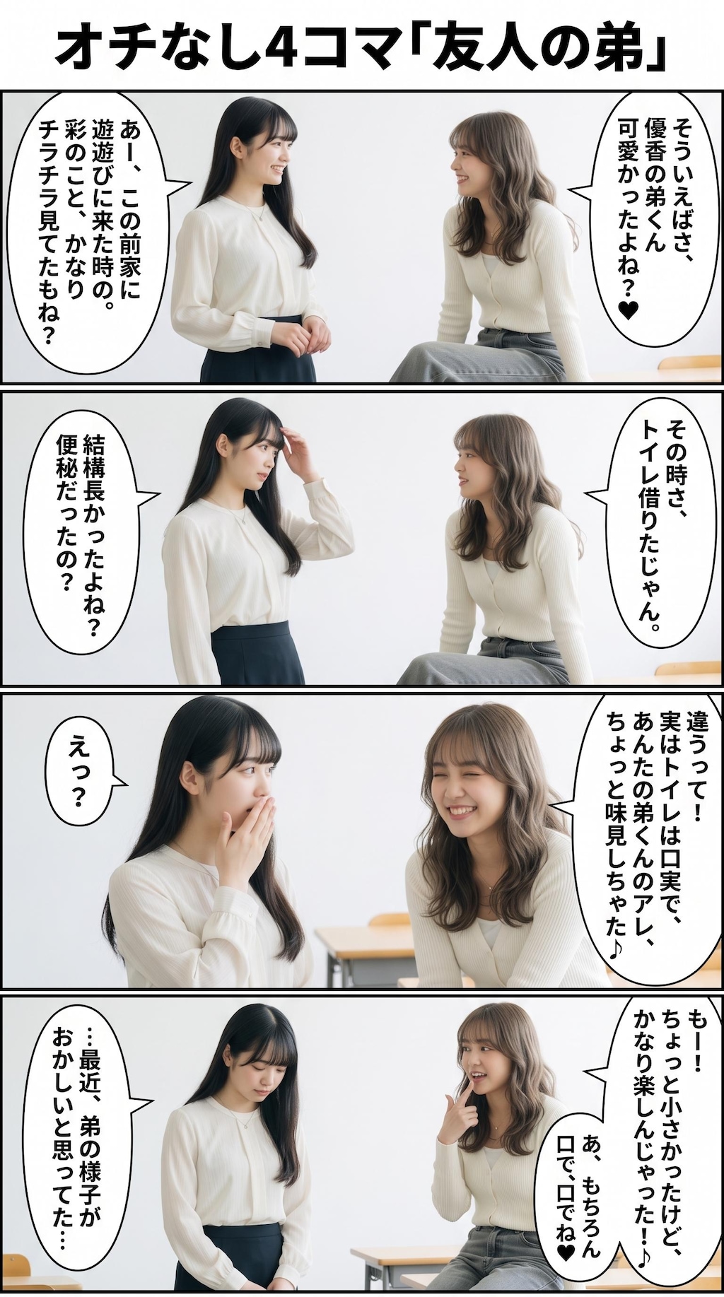 『オチなし4コマ「友達の弟」』