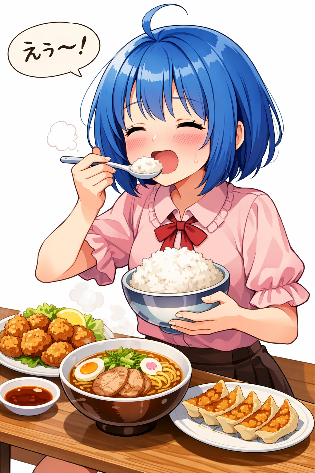 ご飯があればなんでもおかずになる代理ちゃん | の人気AIイラスト・グラビア