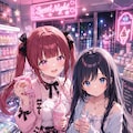 ピンクネオンの深夜コンビニ【2/4】 2枚目