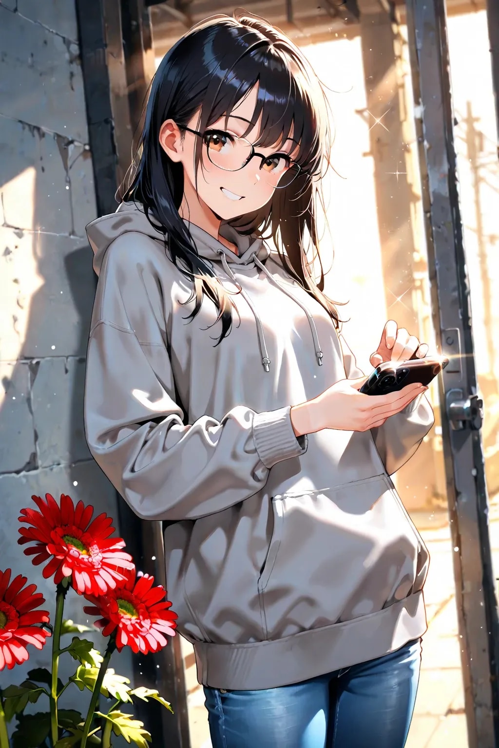 名前案と一輪の花を贈る
