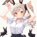 うさ耳ポーズでぴょーん 🐰 4枚目