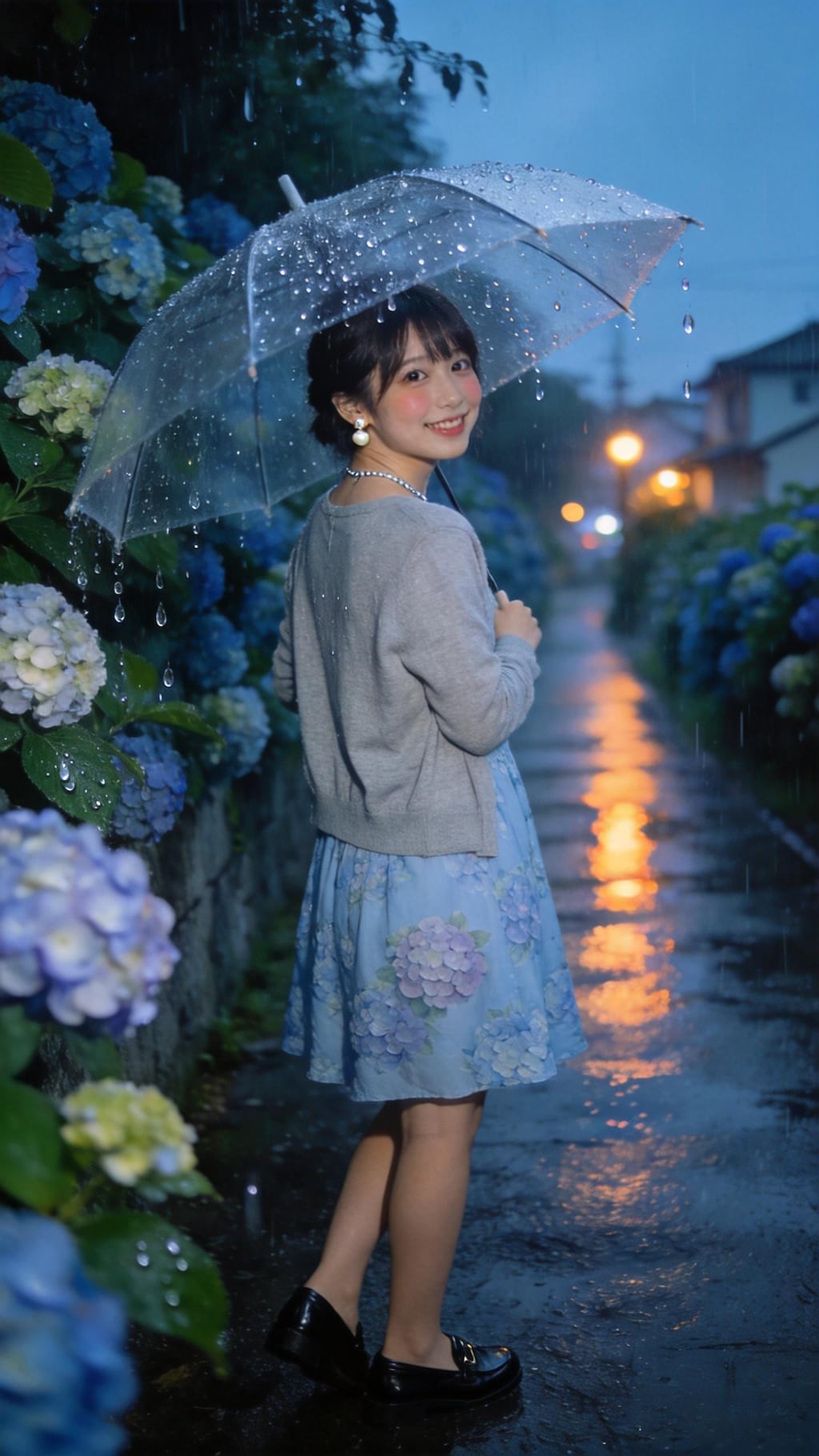 Hydrangea Eyes After the Rain