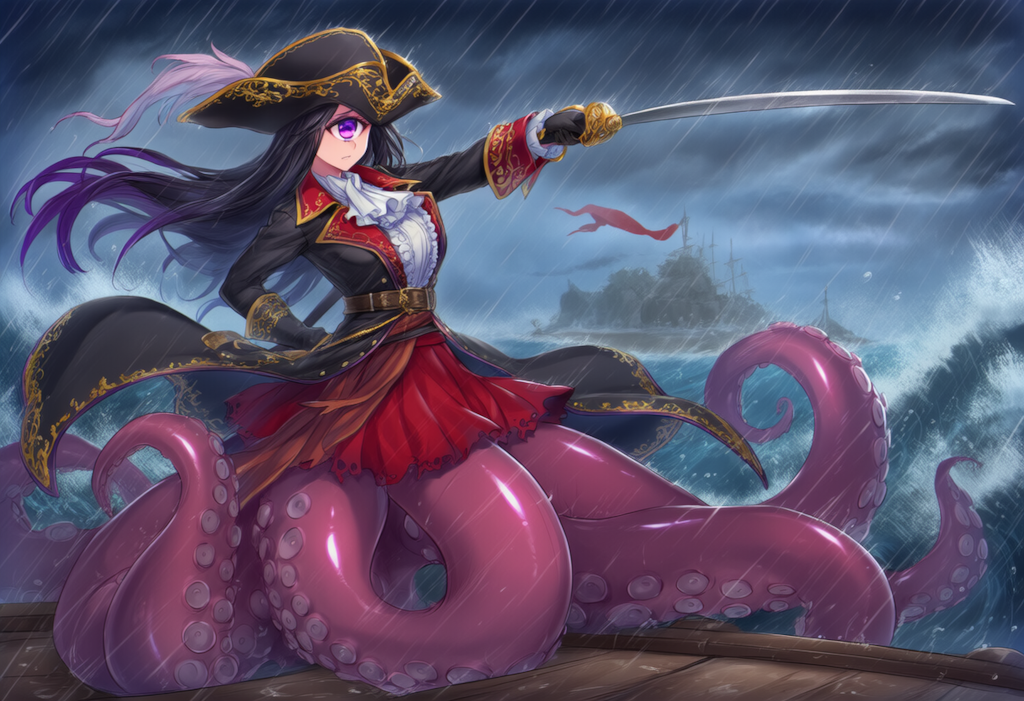 単眼スキュラ　荒れた海の海賊
