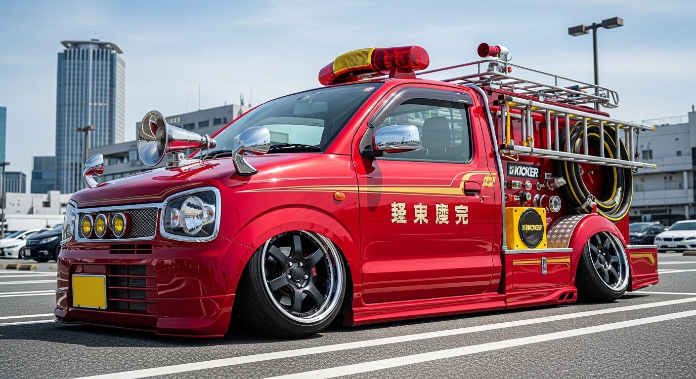 アルト消防車のドリ車 | の人気AIイラスト・グラビア