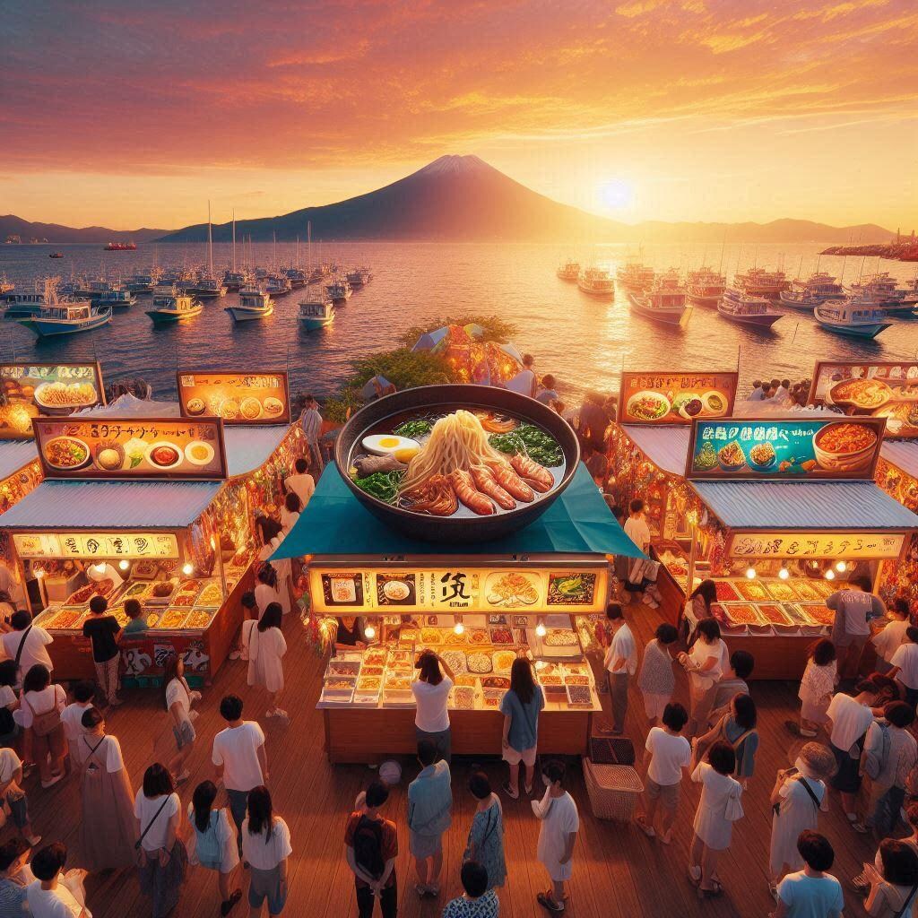 夏祭りに出店するseafood noodle