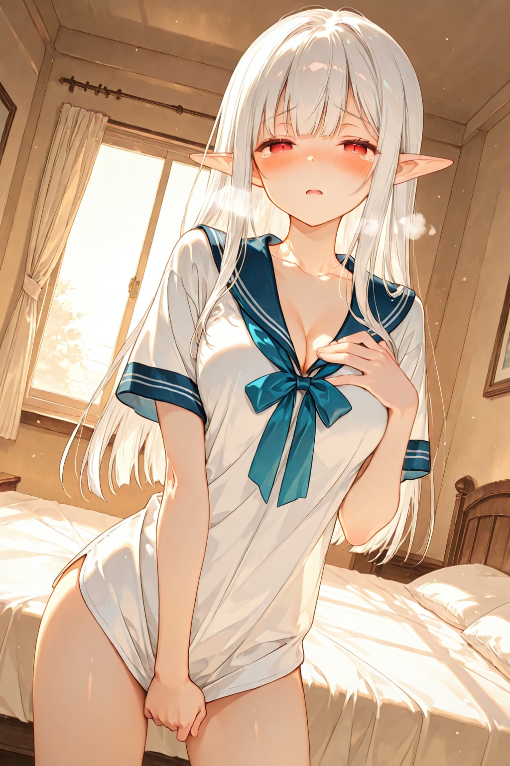 恩への決意『貴方の為に私を捧げることをお許しください』ネージュ（エルフメイド過去ver）