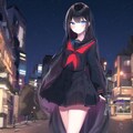黒セーラーも似合う黒髪ロングちゃん 6枚目