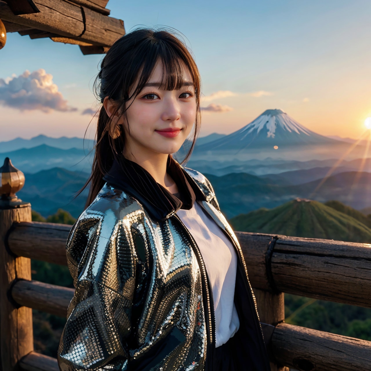 山と日の出 8/10