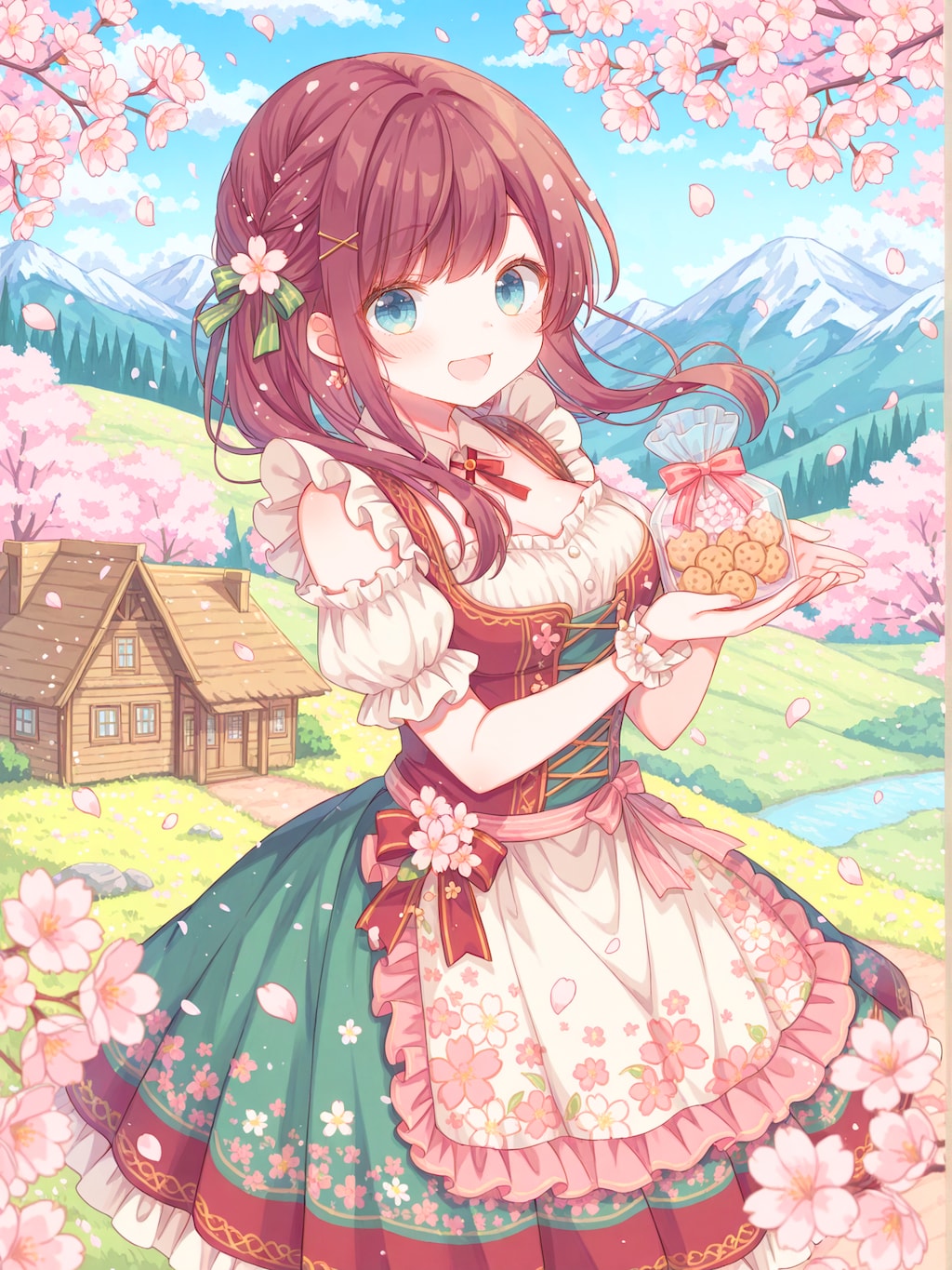 高原の早咲き桜