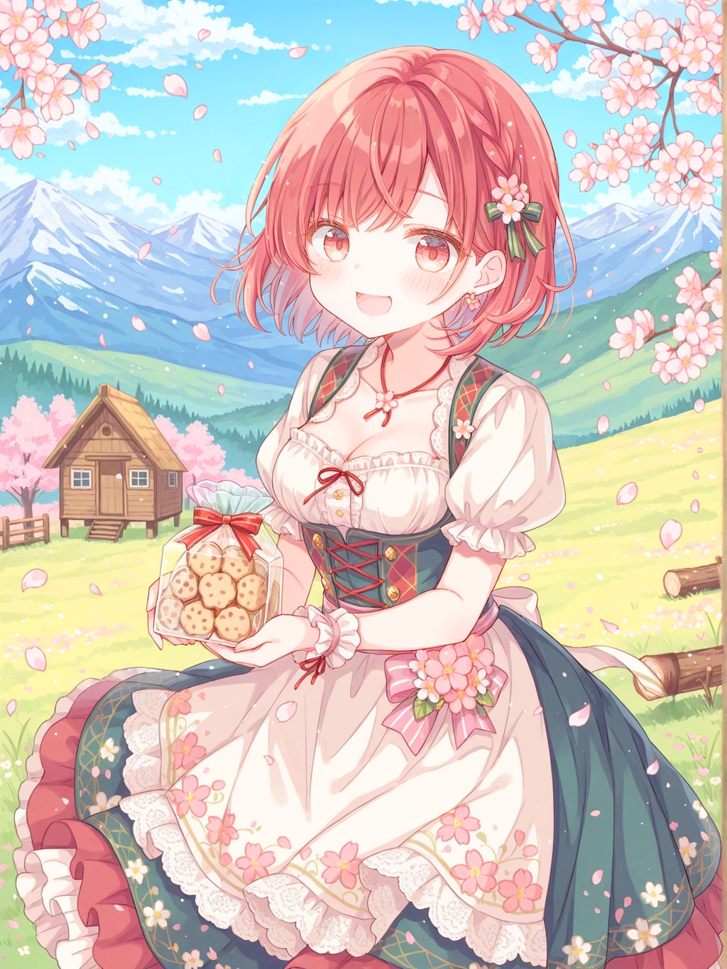 高原の早咲き桜