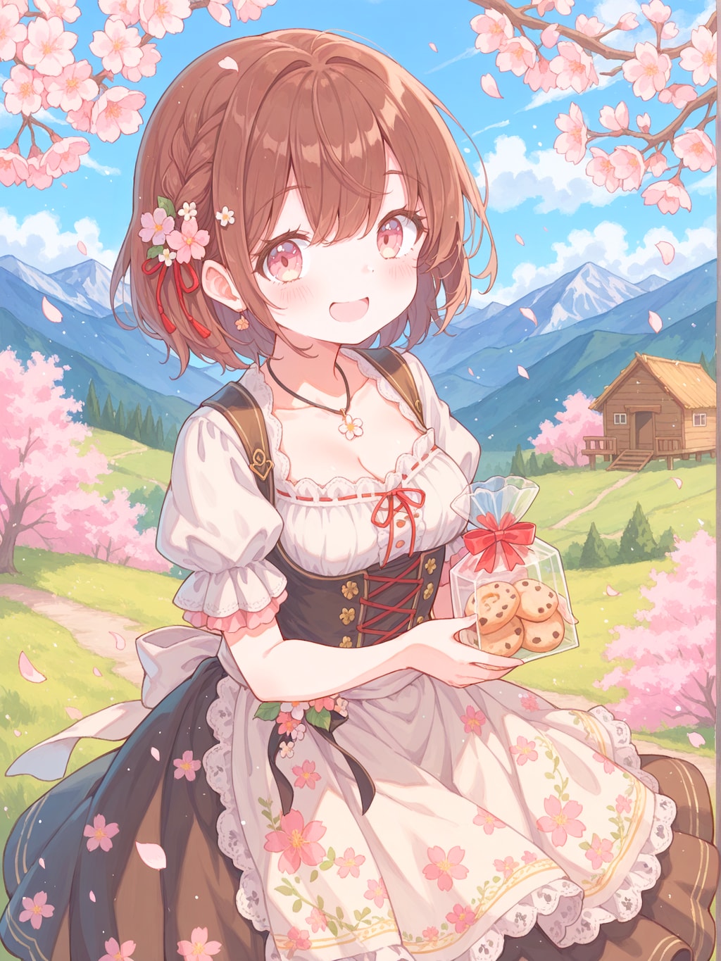 高原の早咲き桜