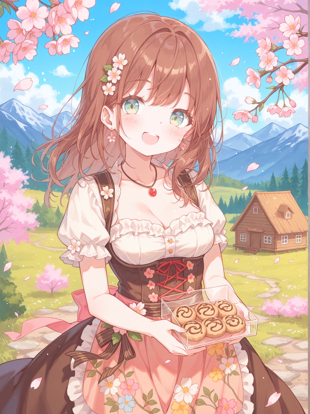 高原の早咲き桜