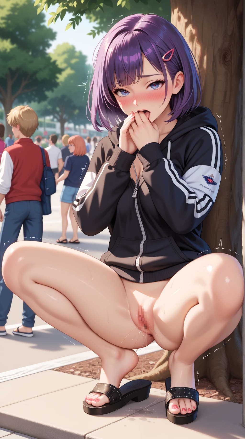 露出オナニー。