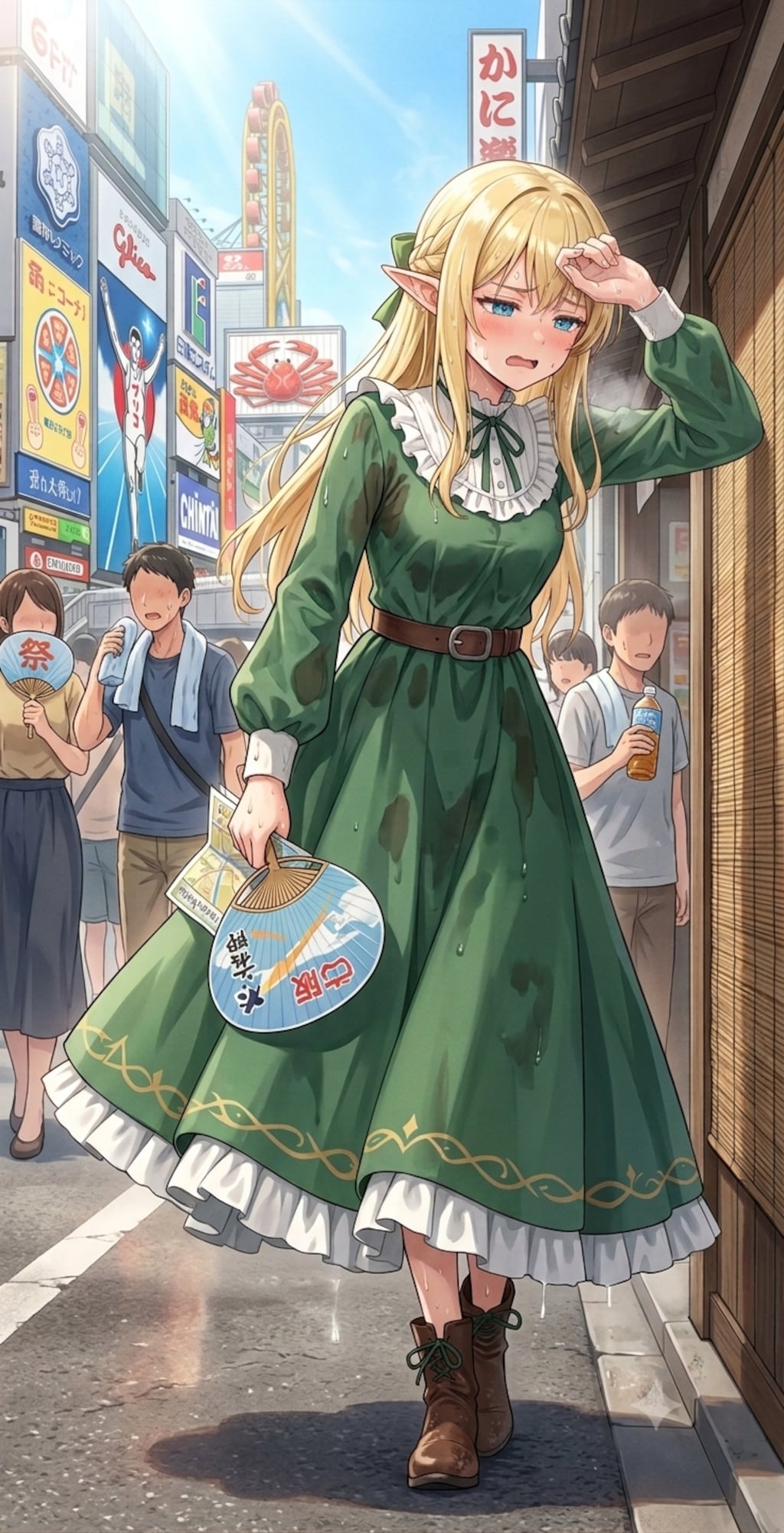 大阪観光をするポンドちゃん
