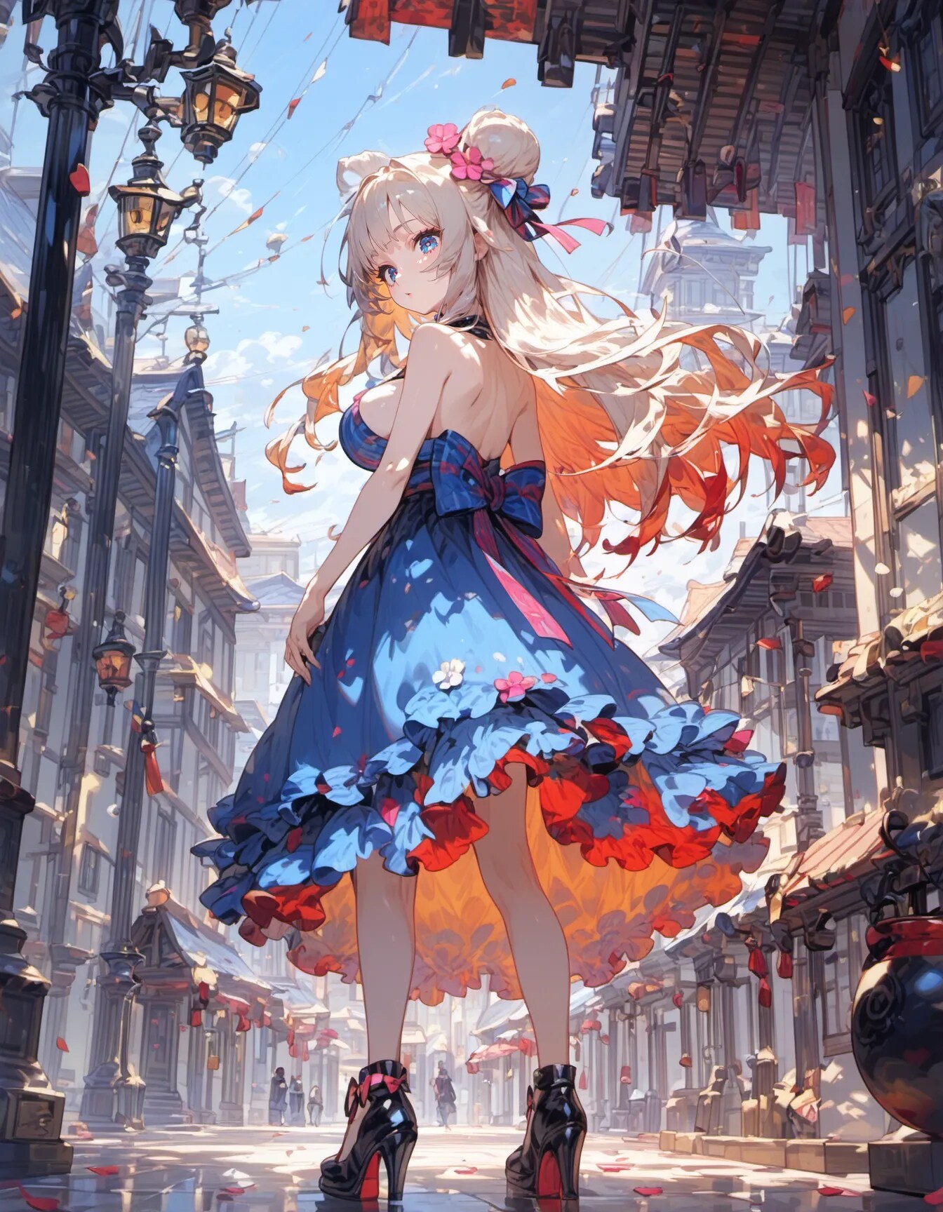 The Blue Backless Enigma | の人気AIイラスト・グラビア