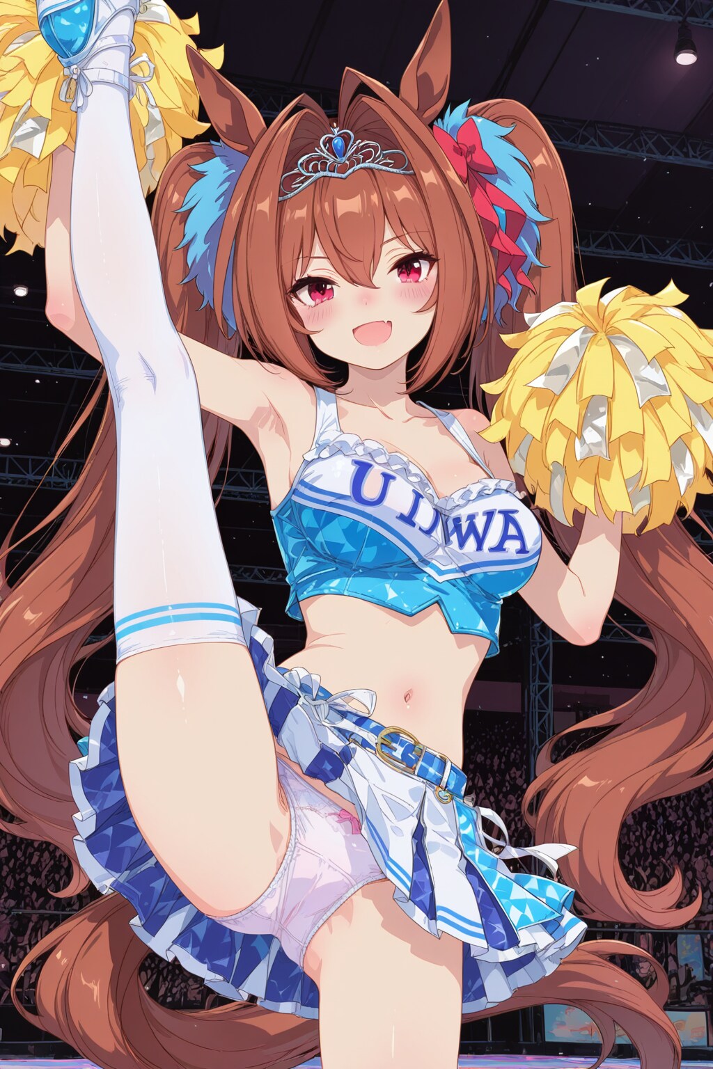 夏の甲子園コーデ　普通のパンツで芝