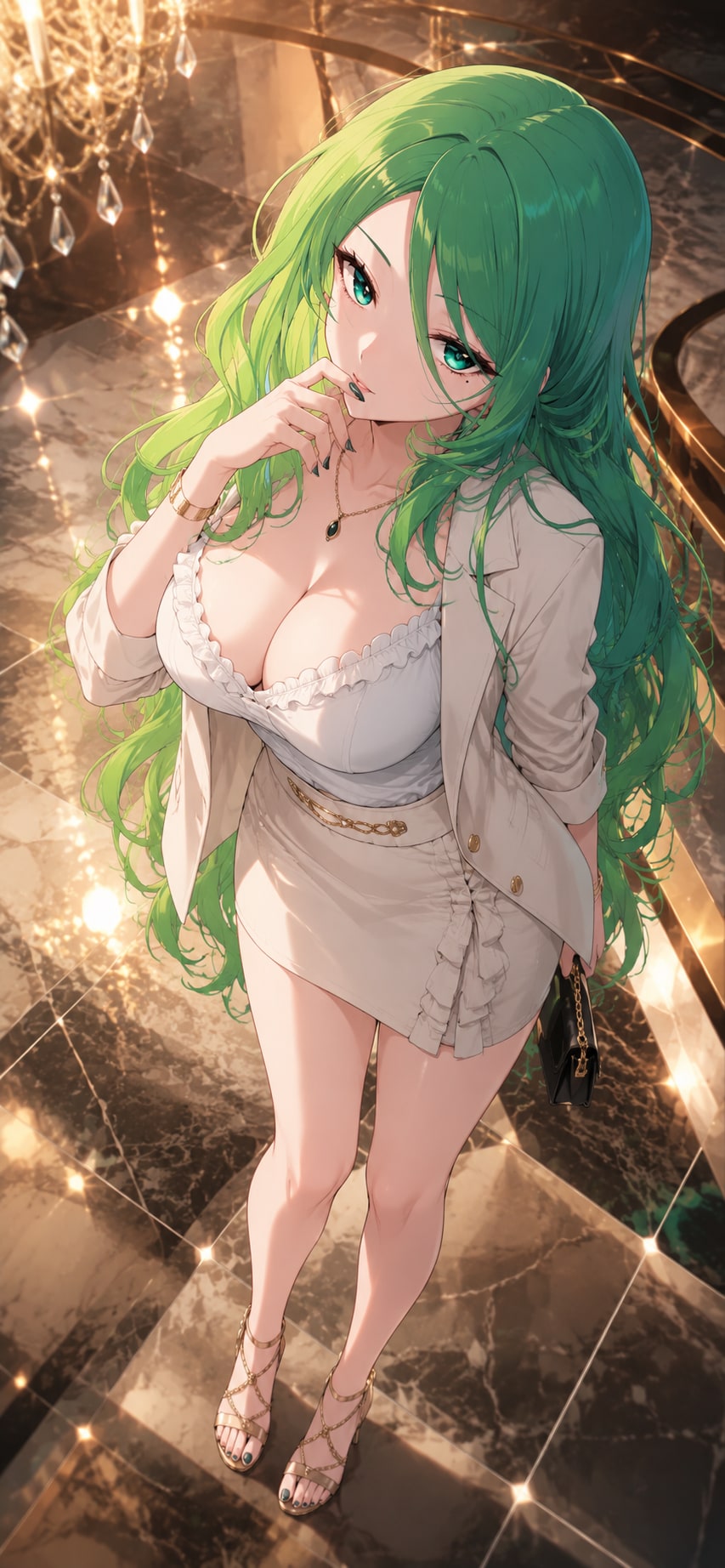 スマホ壁紙サイズ  祥子先生のセレブな私服コーデ