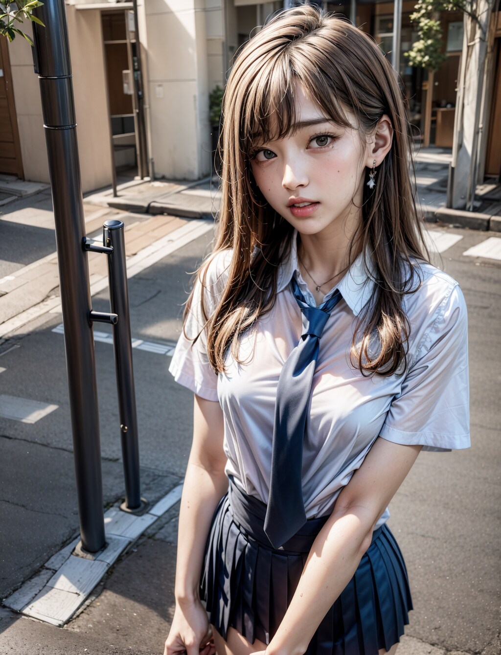 制服が濡れてて風邪引きそうだけどそのままでいて欲しい女の子