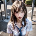 制服が濡れてて風邪引きそうだけどそのままでいて欲しい女の子 5枚目