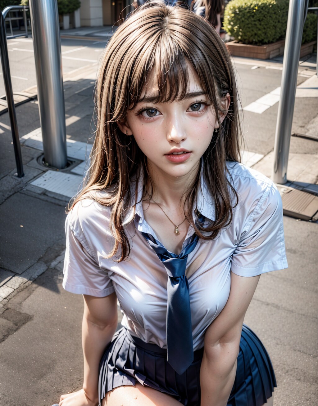 制服が濡れてて風邪引きそうだけどそのままでいて欲しい女の子