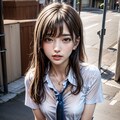 制服が濡れてて風邪引きそうだけどそのままでいて欲しい女の子 3枚目