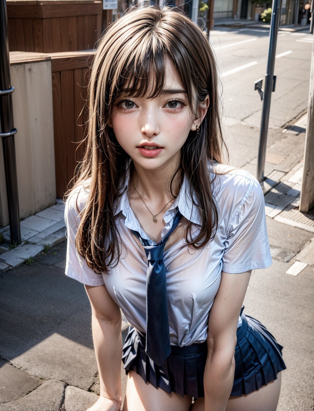 制服が濡れてて風邪引きそうだけどそのままでいて欲しい女の子